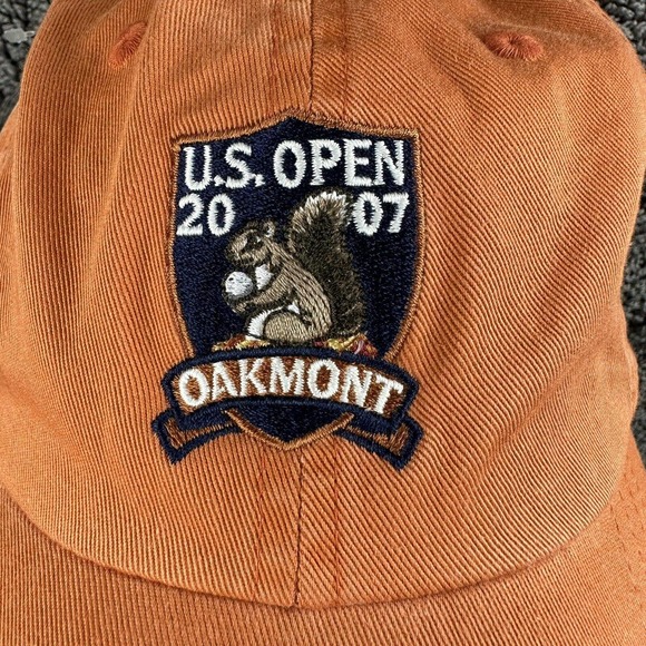 2007 Official US Open Oakmont USGA Truberry Group Orange Adjustable Hat Cap Golf - Picture 2 of 8